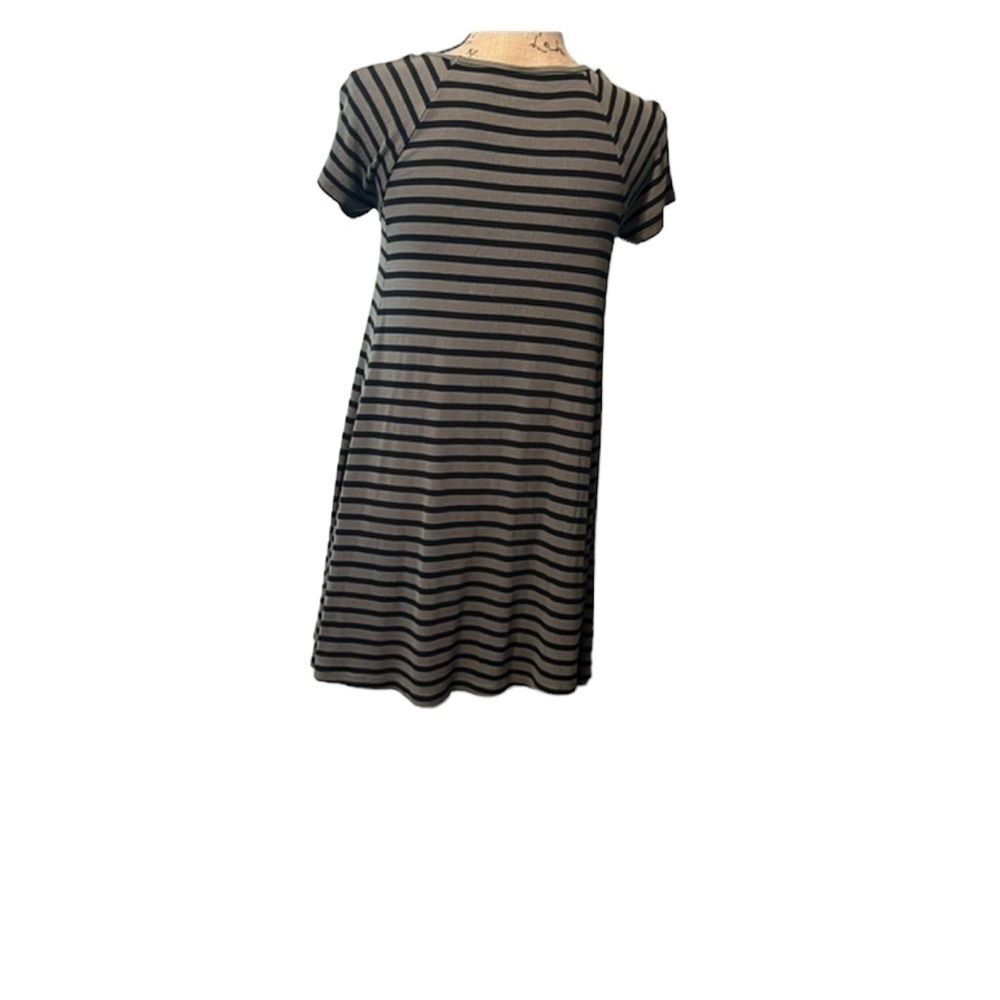 Olive & black striped ribbed Old Navy dress size XS - Picture 3 of 5